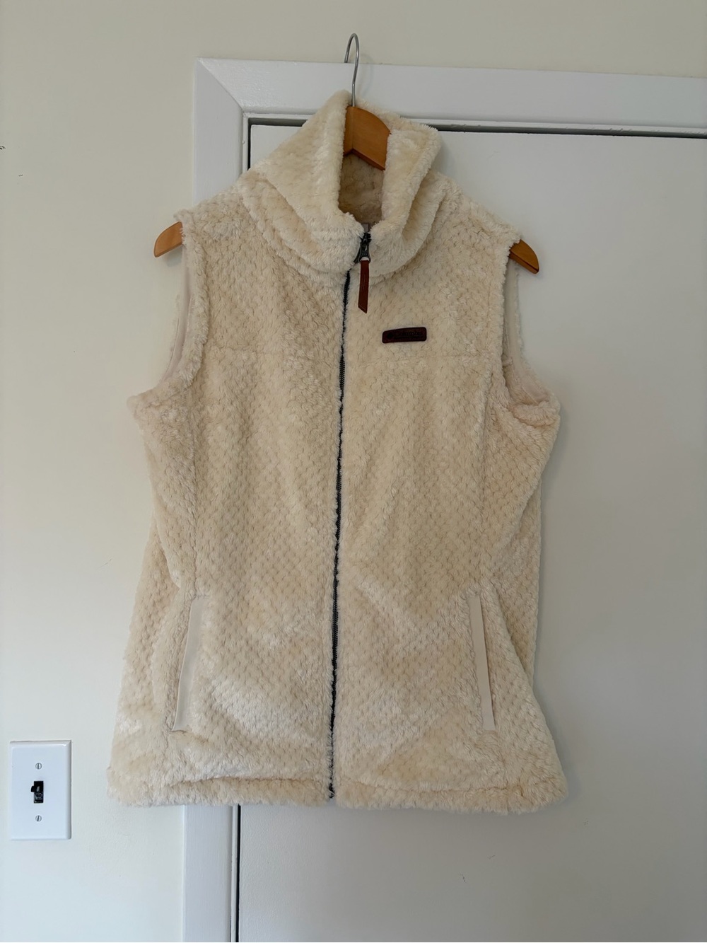 Columbia Cream Sherpa Zip Vest